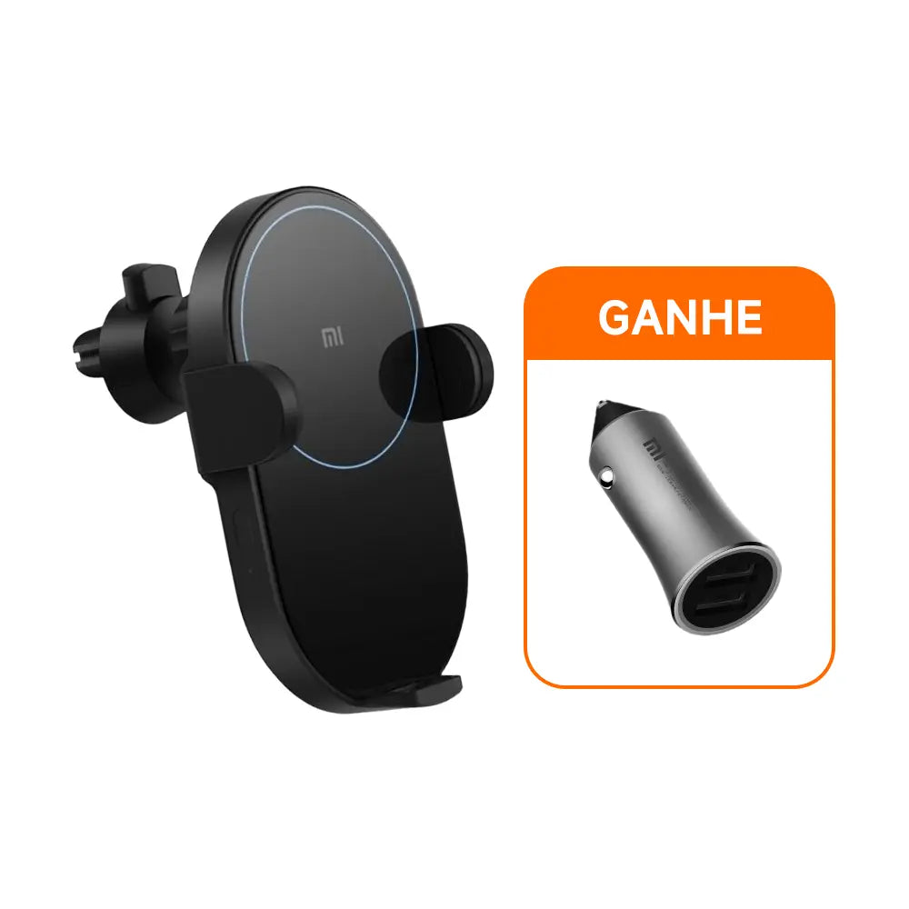 CARREGADOR VEICULAR SEM FIO 20W + CARREGADOR VEICULAR 18W